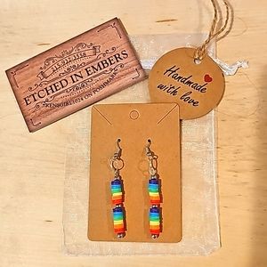 Hand crafted clay bead earrings